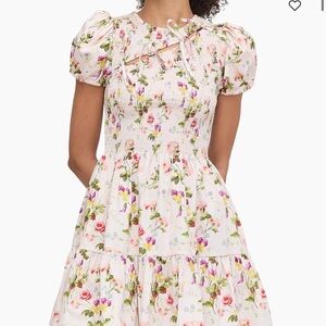 Hill House Pink Floral Mini Dress